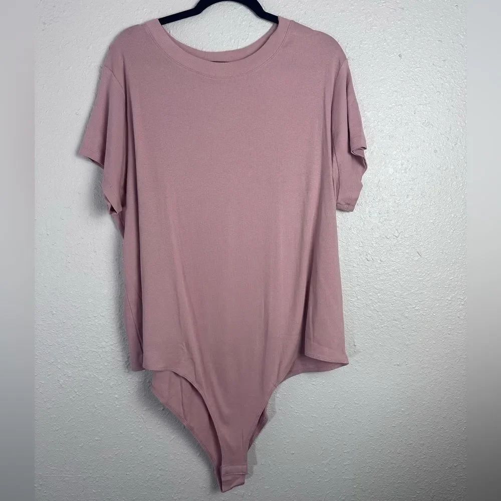 A• NEW DAY‎ Women's Mauve Bodysuit Top Size 3X
